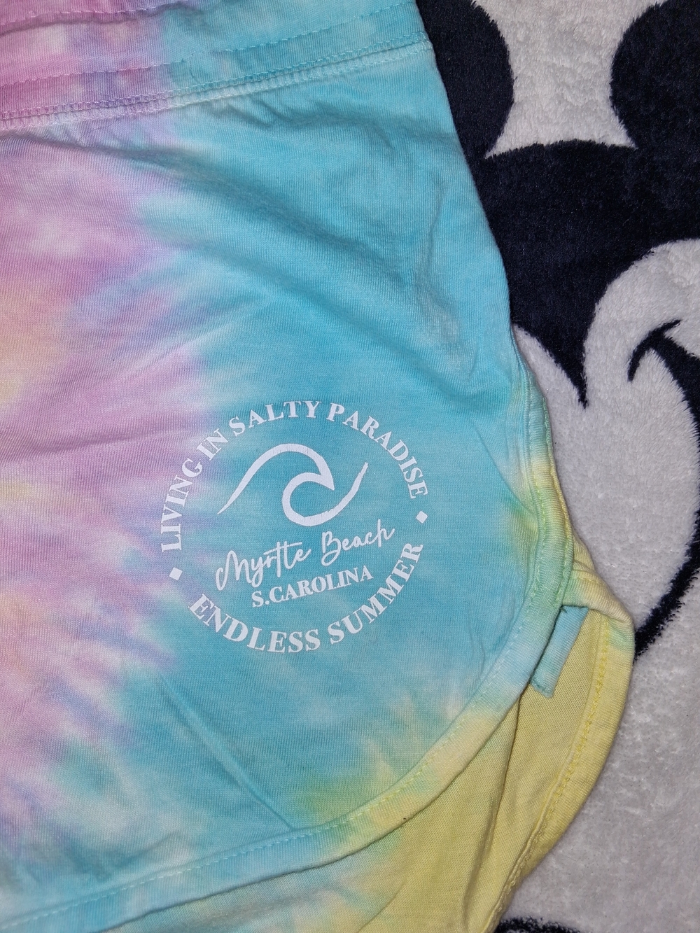 Myrtle Beach Tie-Dye Womens Shorts- Pastel Rainbow